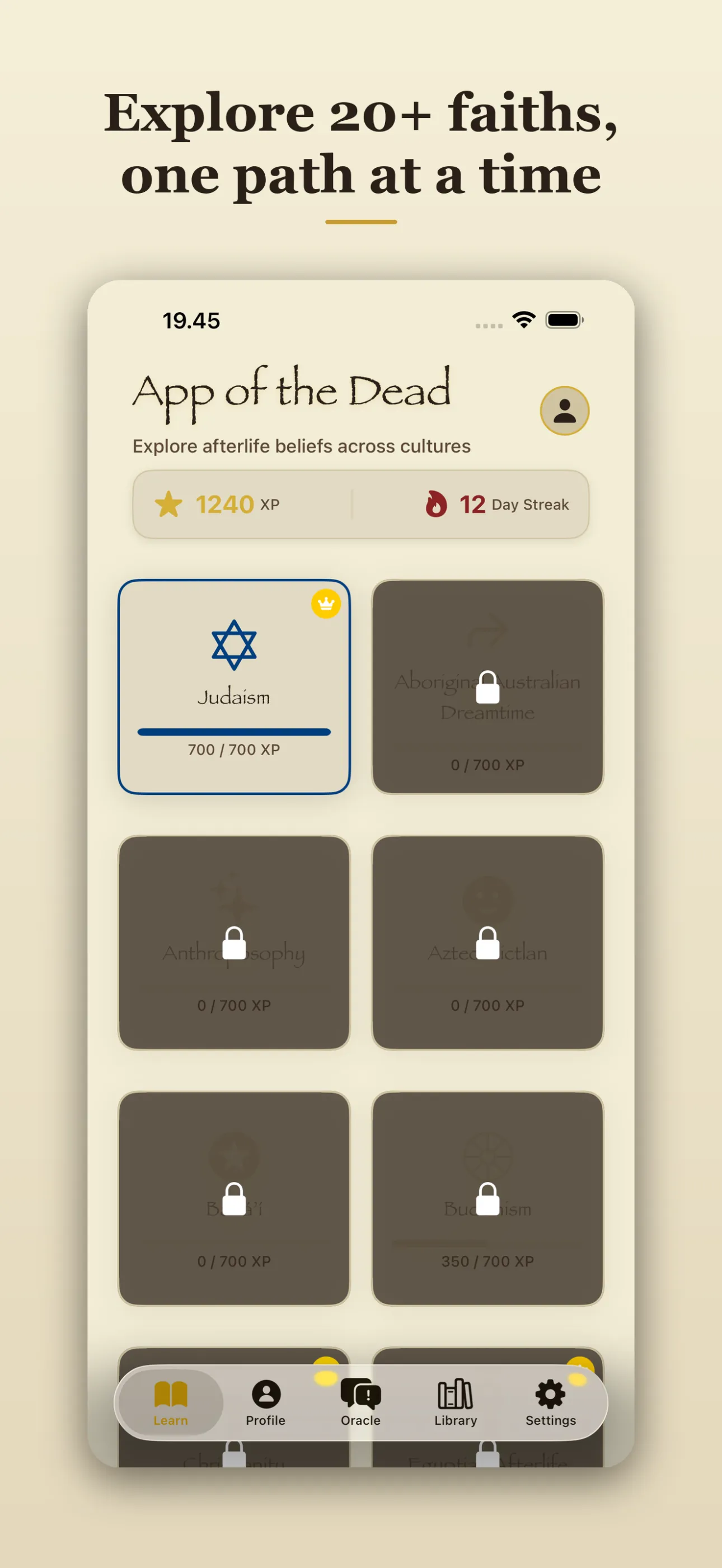 App of the Dead — Your path map and daily streak