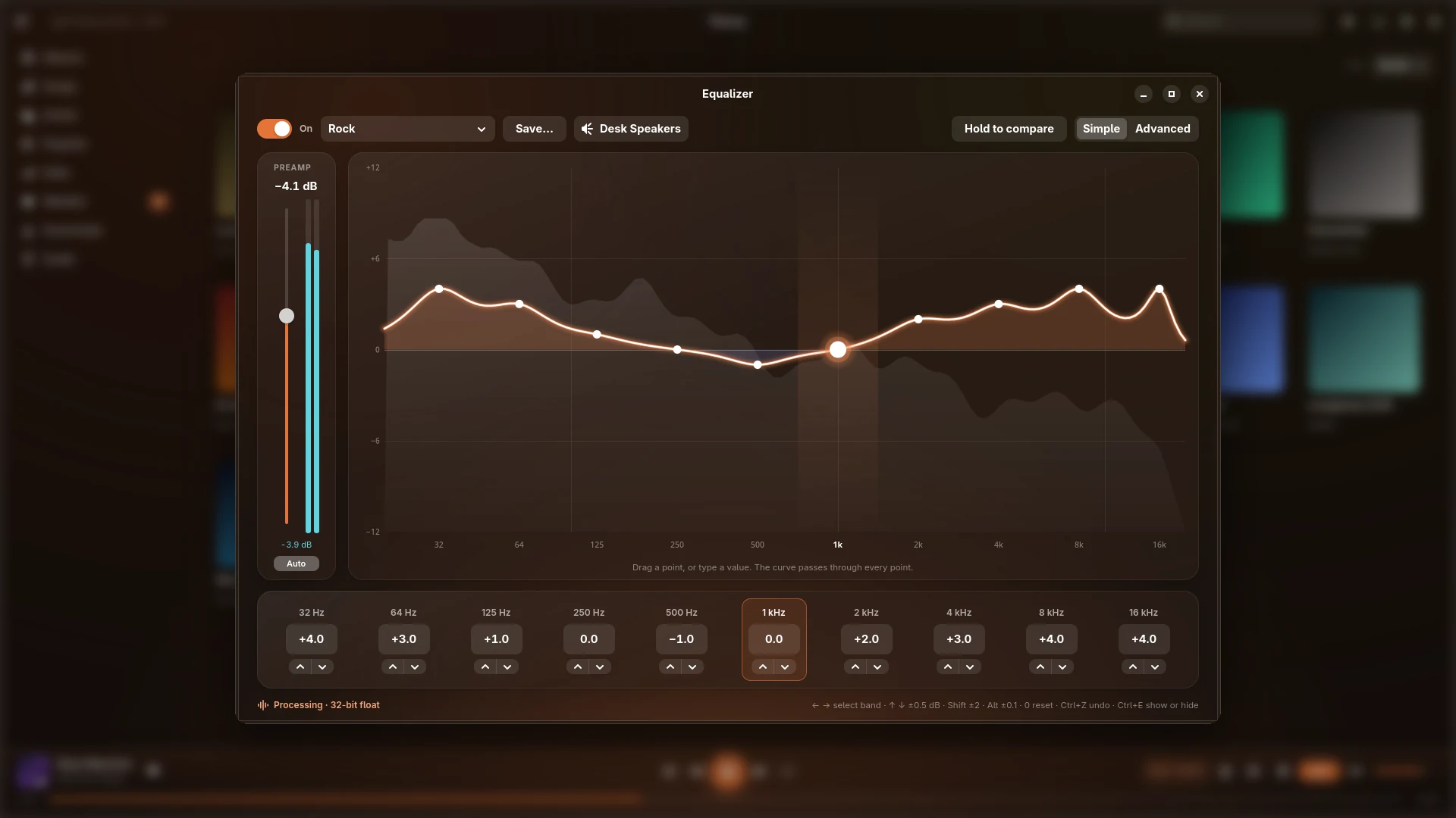 flaccy on Linux: the equalizer
