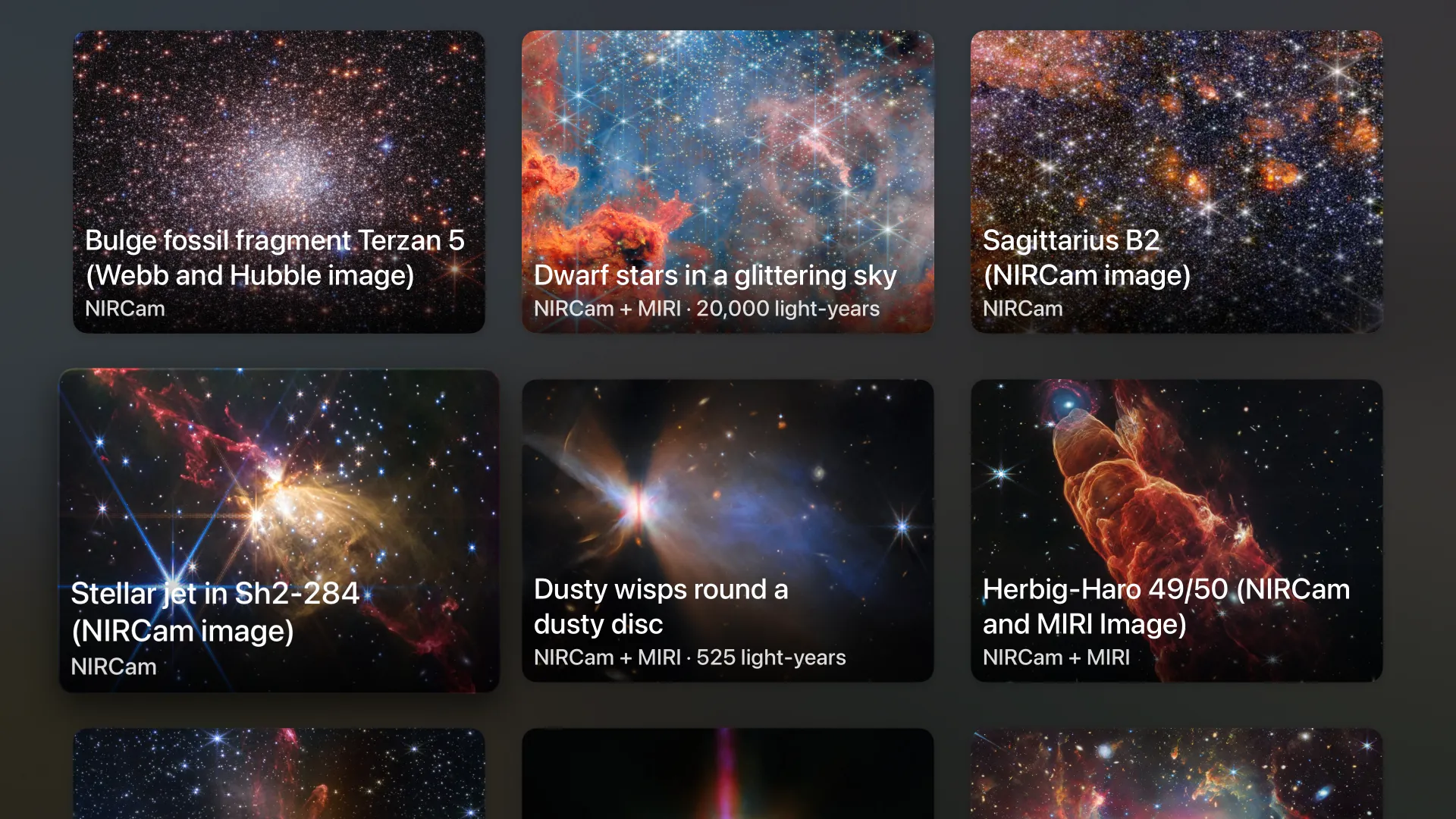 Solar Beam — The curated Webb gallery on the big screen