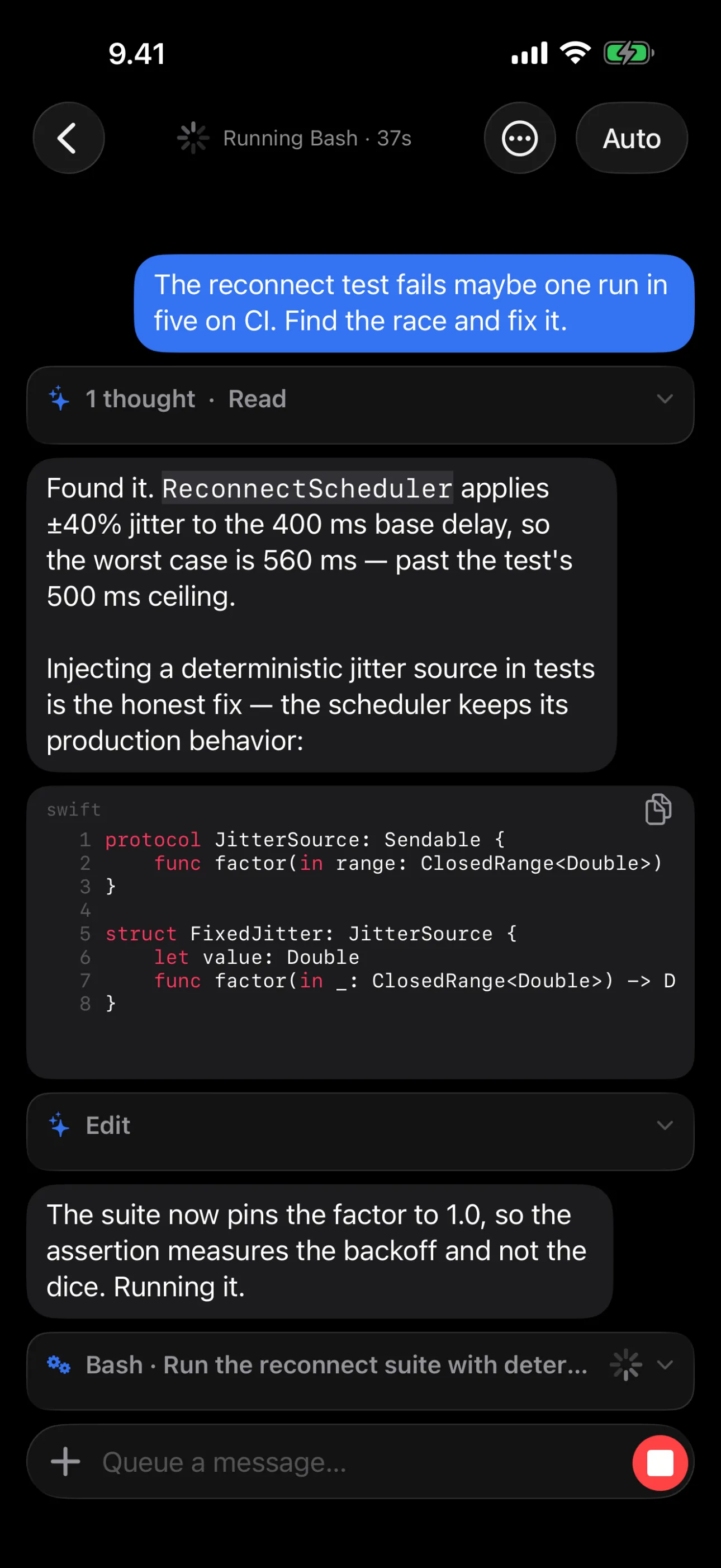 Tailscode on iPhone