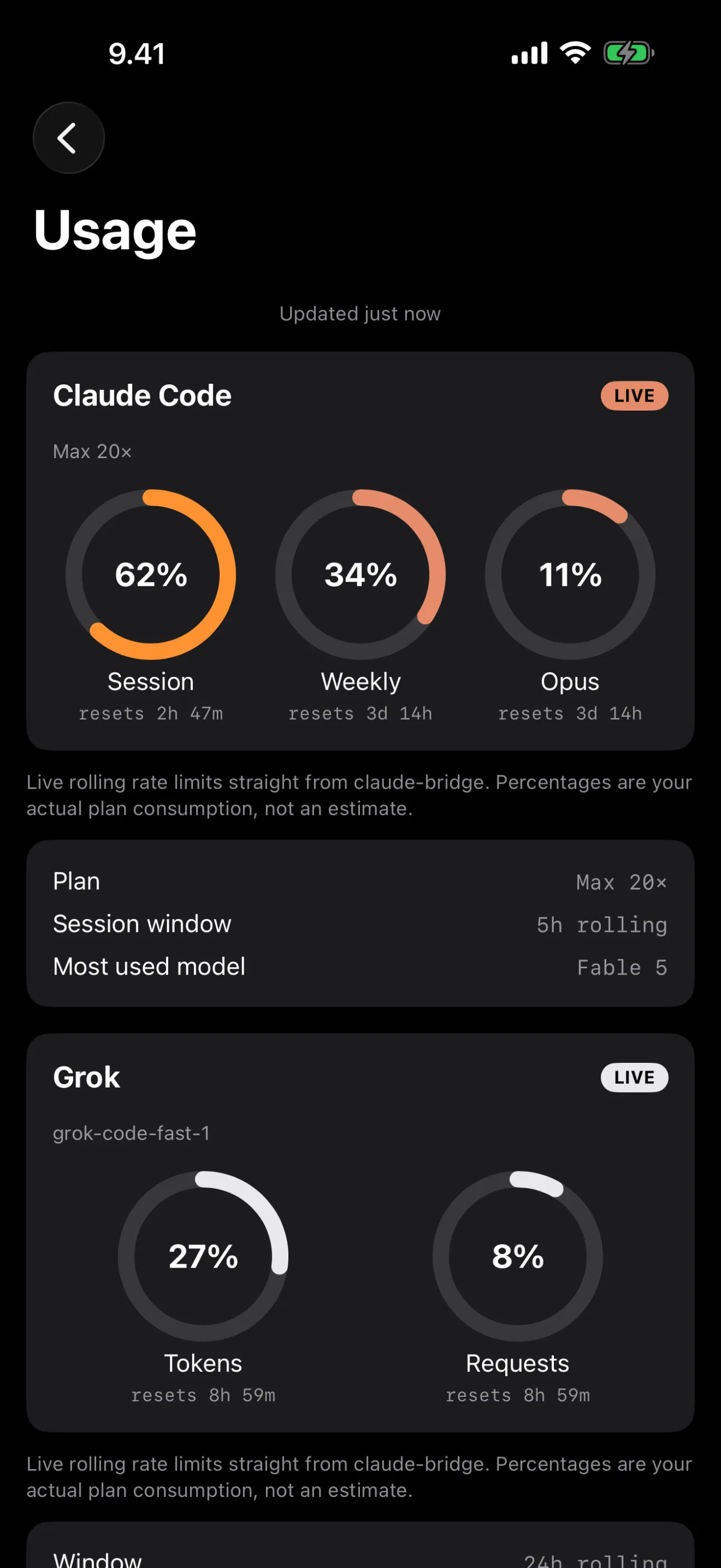 Tailscode — Live plan and quota gauges straight from your own machine